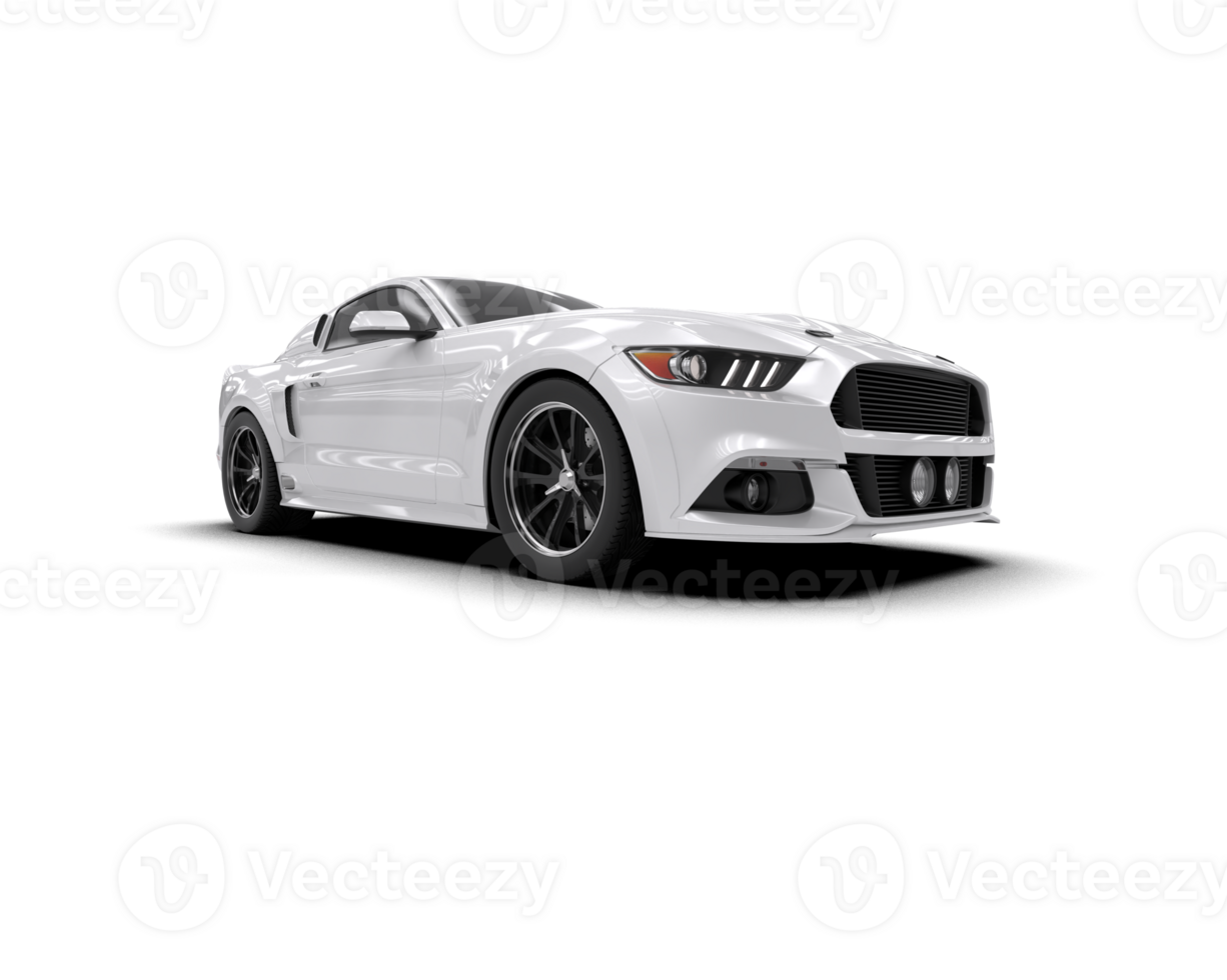 Muscle car isolated on background. 3d rendering - illustration png