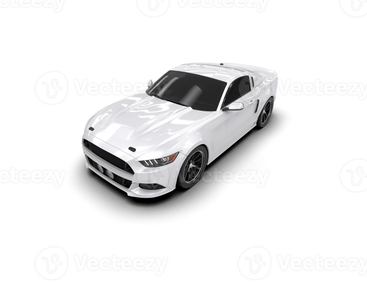 Muscle car isolated on background. 3d rendering - illustration png