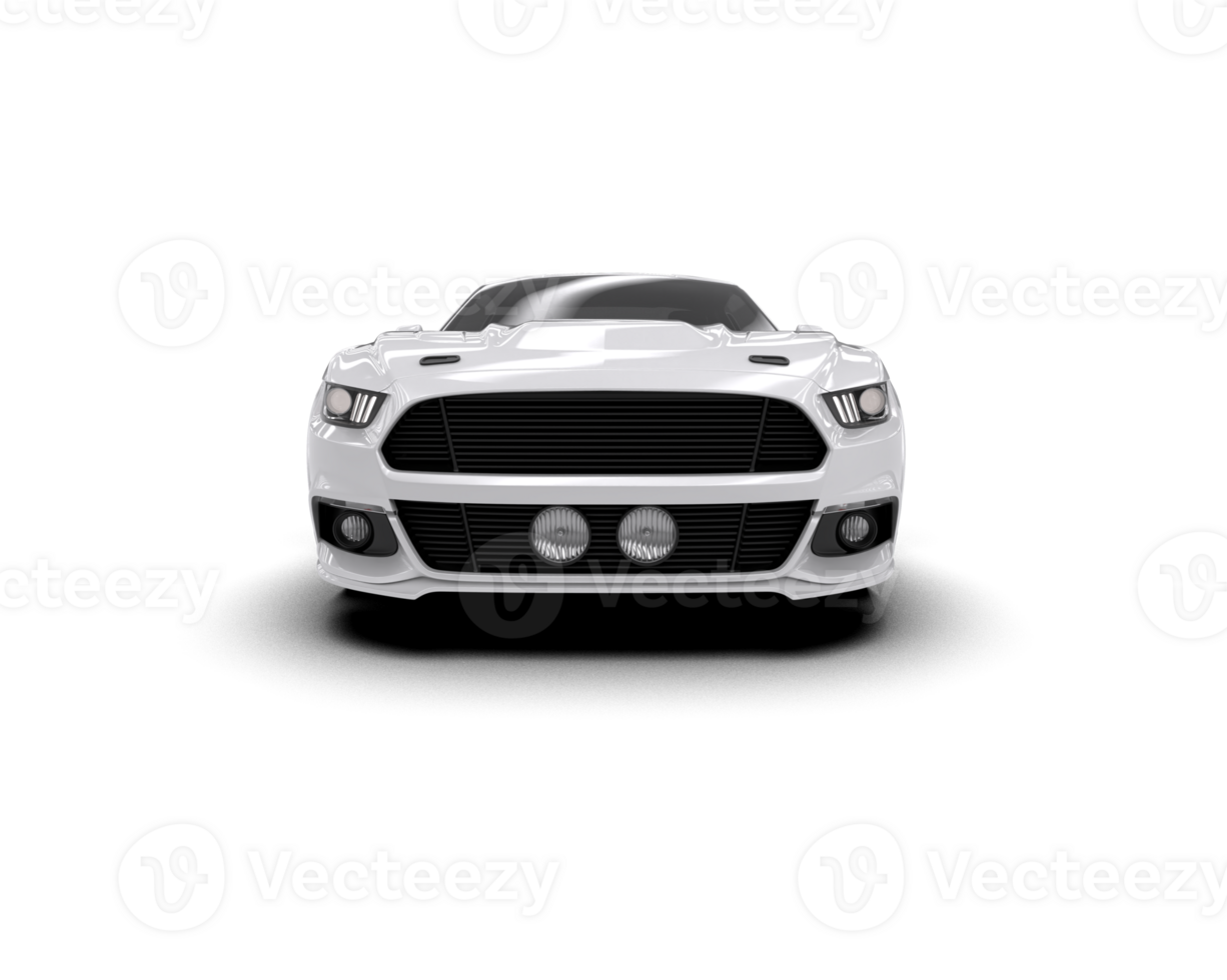 Muscle car isolated on background. 3d rendering - illustration png