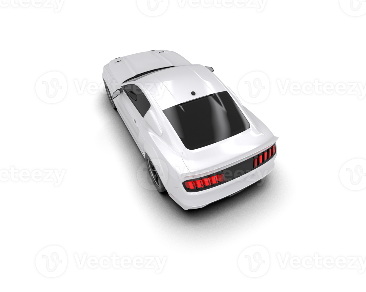 Muscle car isolated on background. 3d rendering - illustration png