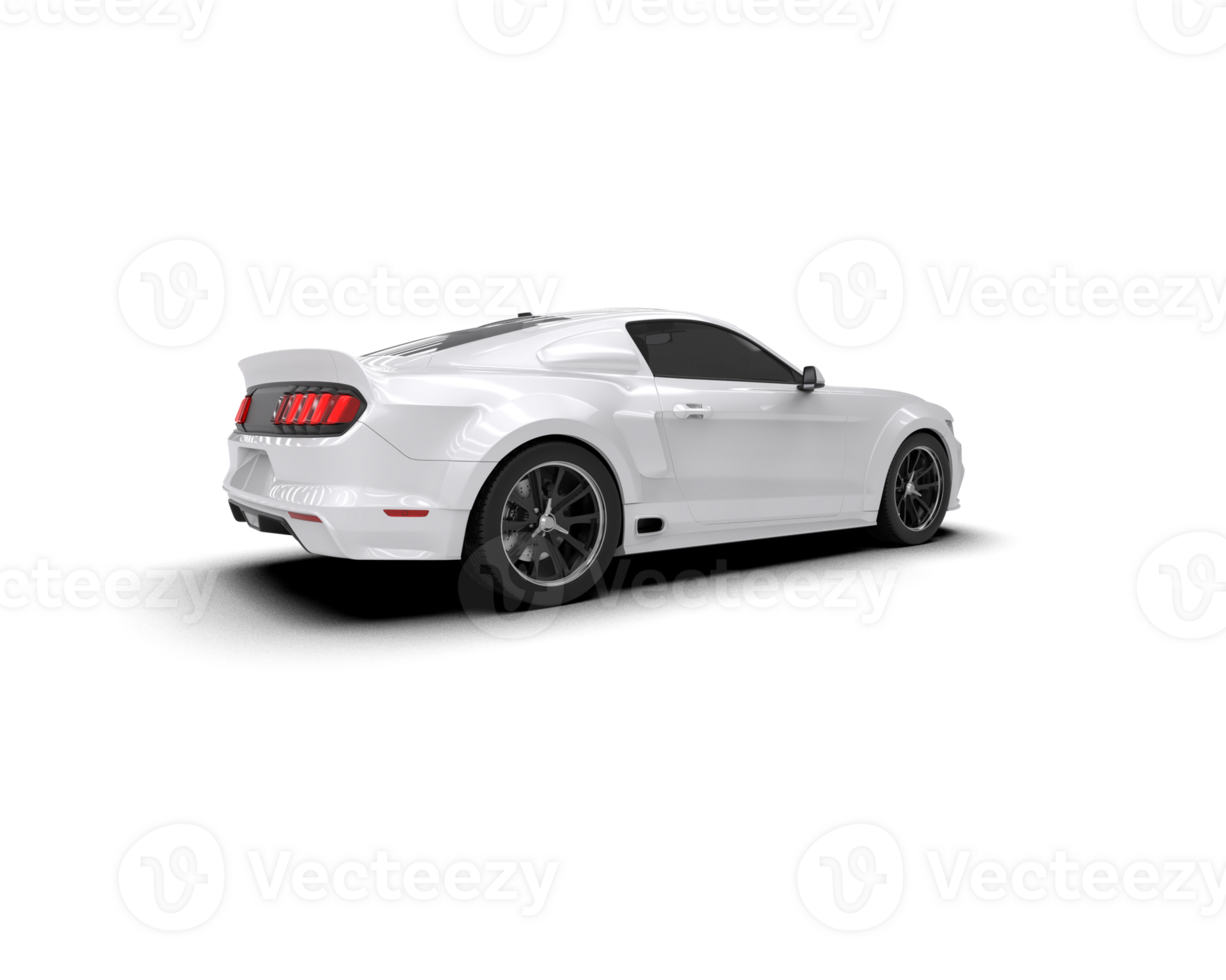 Muscle car isolated on background. 3d rendering - illustration png