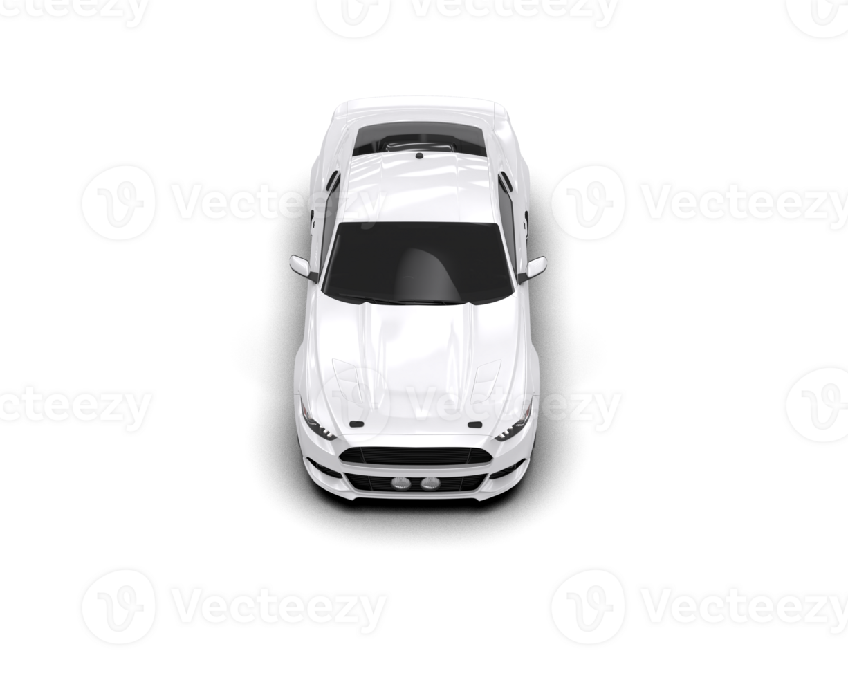 Muscle car isolated on background. 3d rendering - illustration png