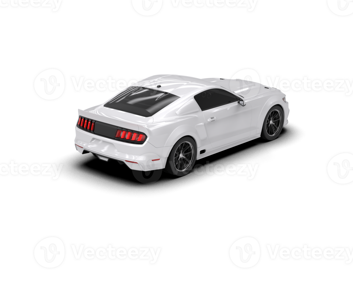 Muscle car isolated on background. 3d rendering - illustration png