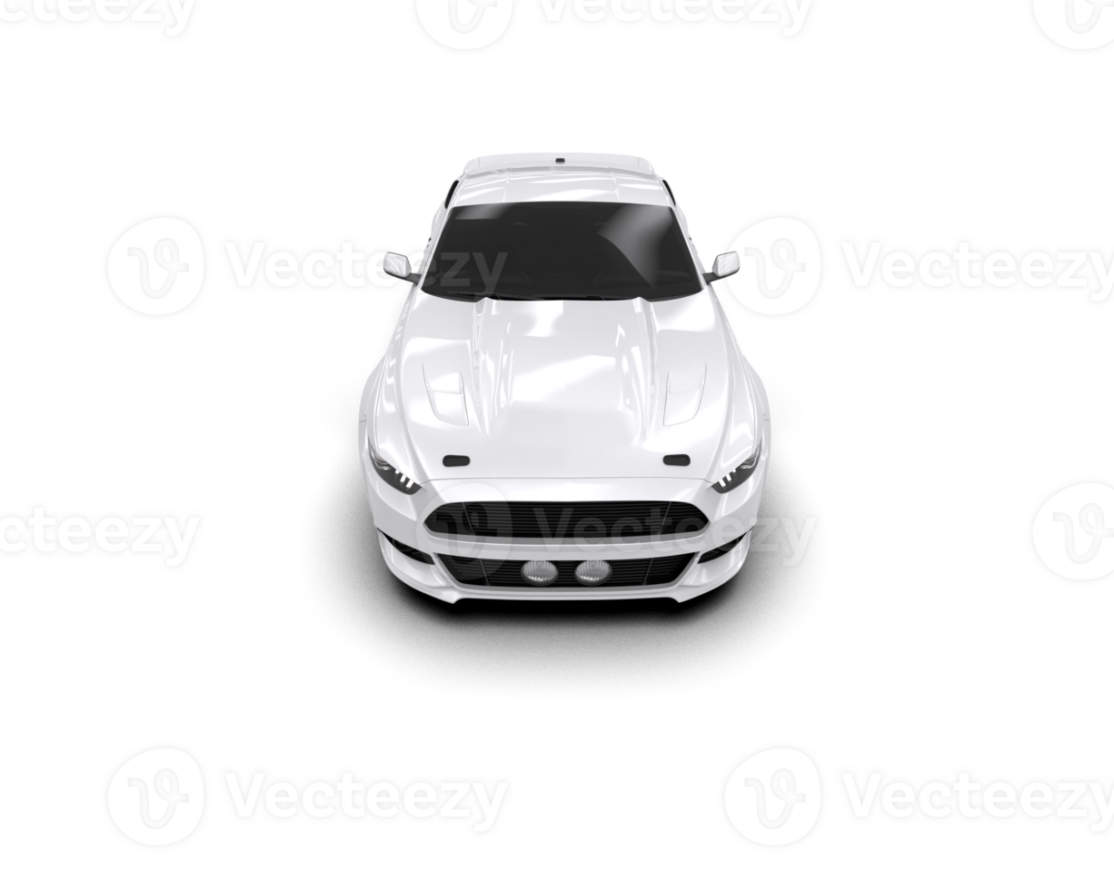 Muscle car isolated on background. 3d rendering - illustration png