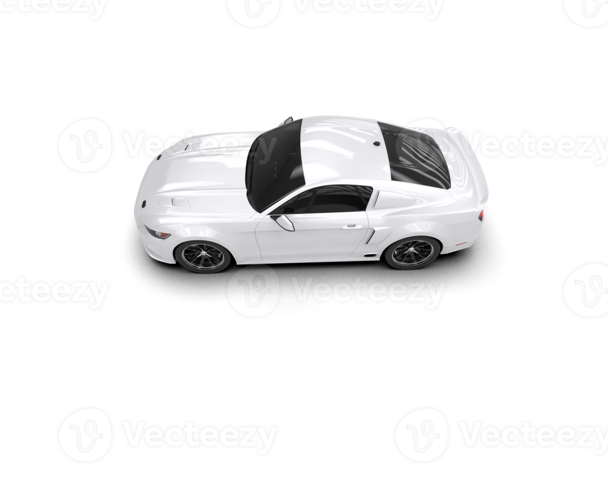 Muscle car isolated on background. 3d rendering - illustration png