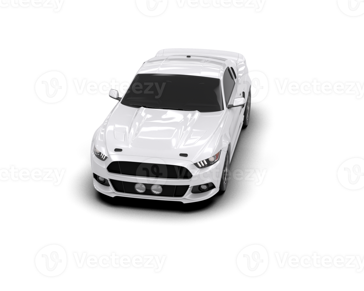 Muscle car isolated on background. 3d rendering - illustration png
