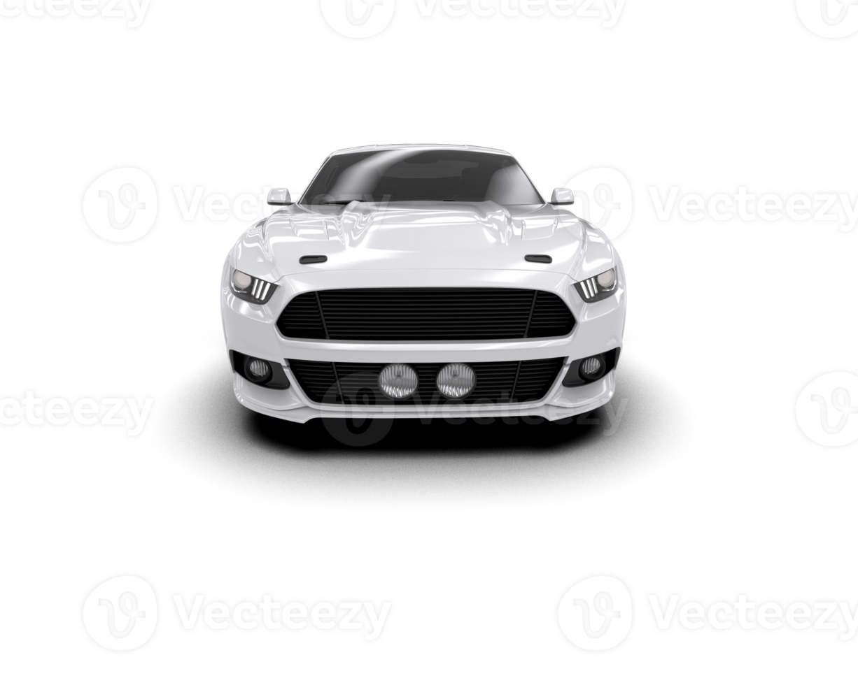 Muscle car isolated on background. 3d rendering - illustration png