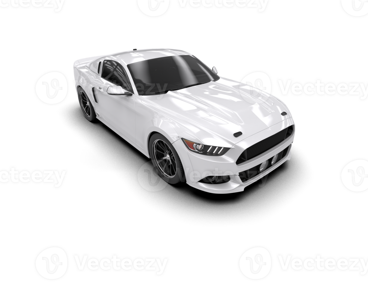 Muscle car isolated on background. 3d rendering - illustration png