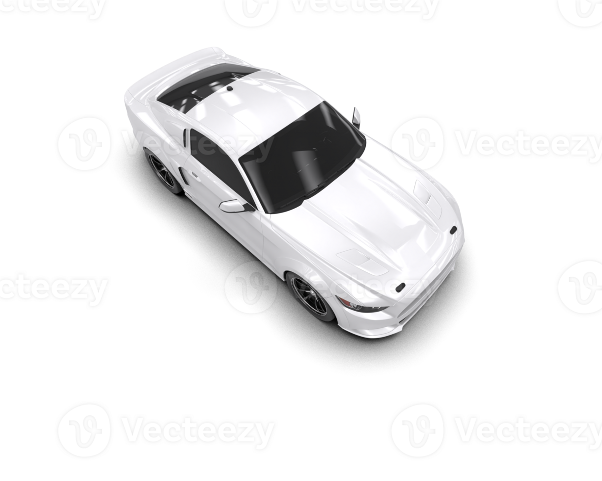 Muscle car isolated on background. 3d rendering - illustration png