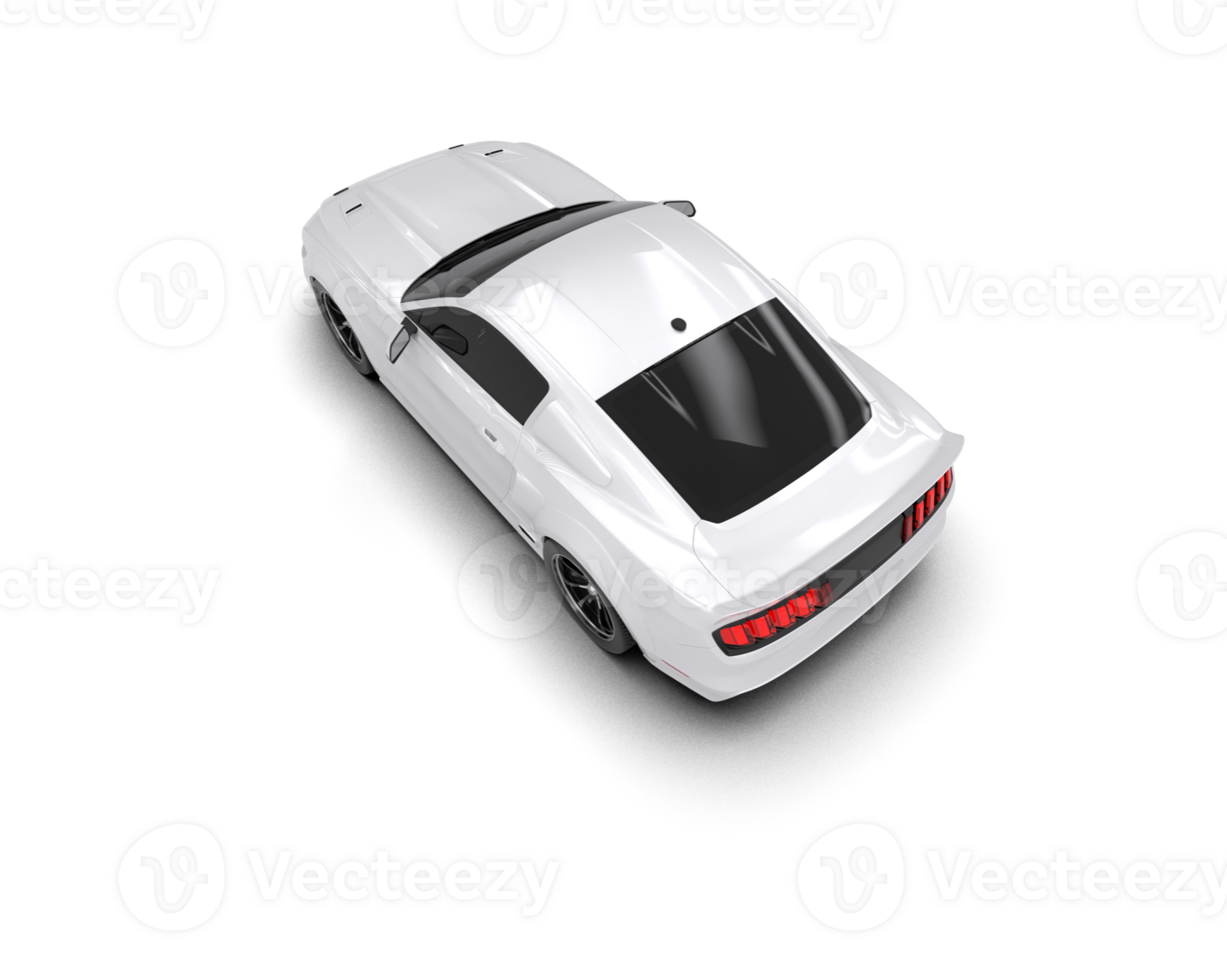 Muscle car isolated on background. 3d rendering - illustration png