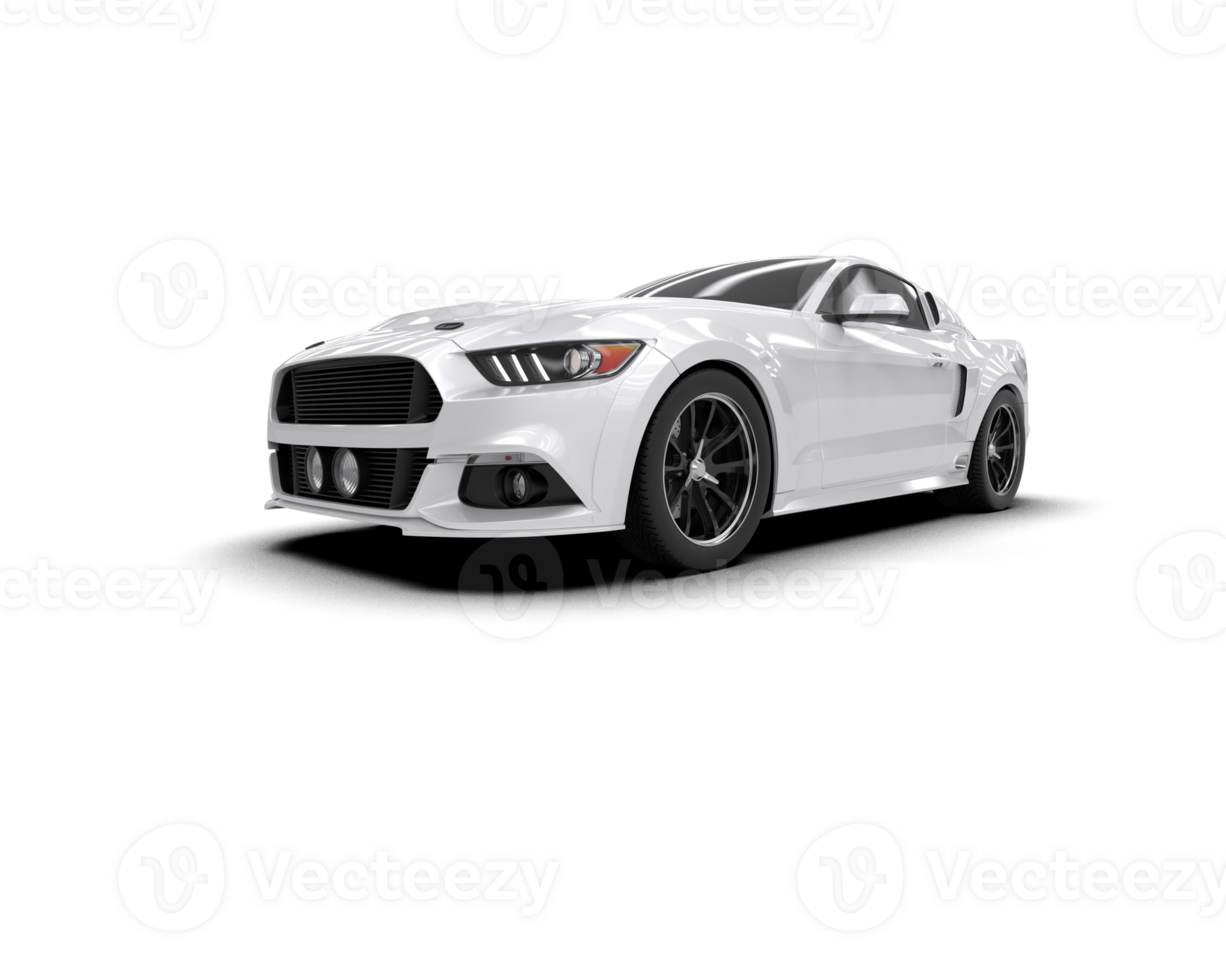 Muscle car isolated on background. 3d rendering - illustration png