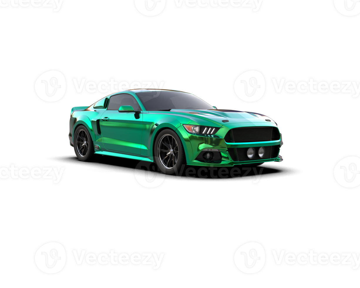 Muscle car isolated on background. 3d rendering - illustration png