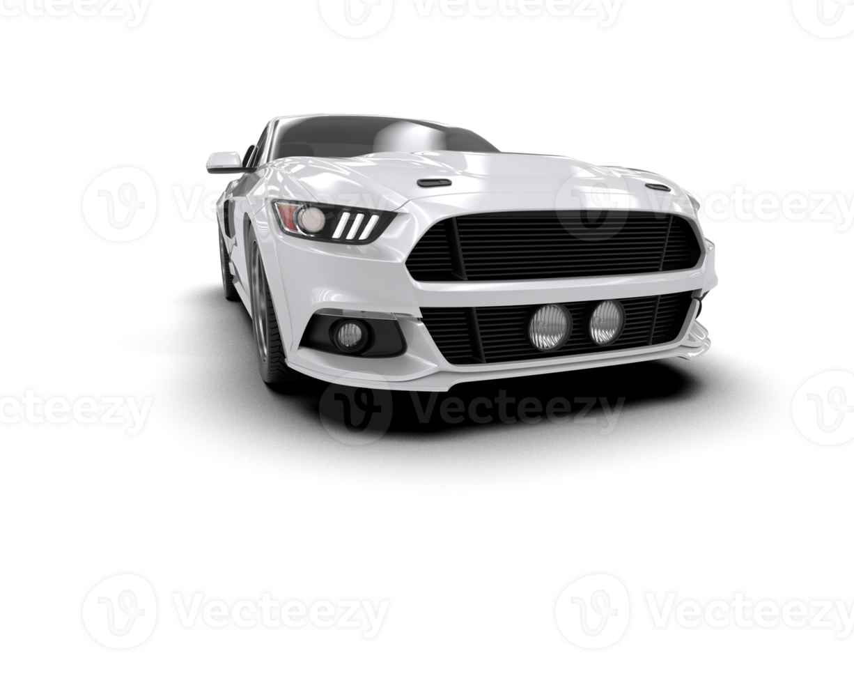 Muscle car isolated on background. 3d rendering - illustration png