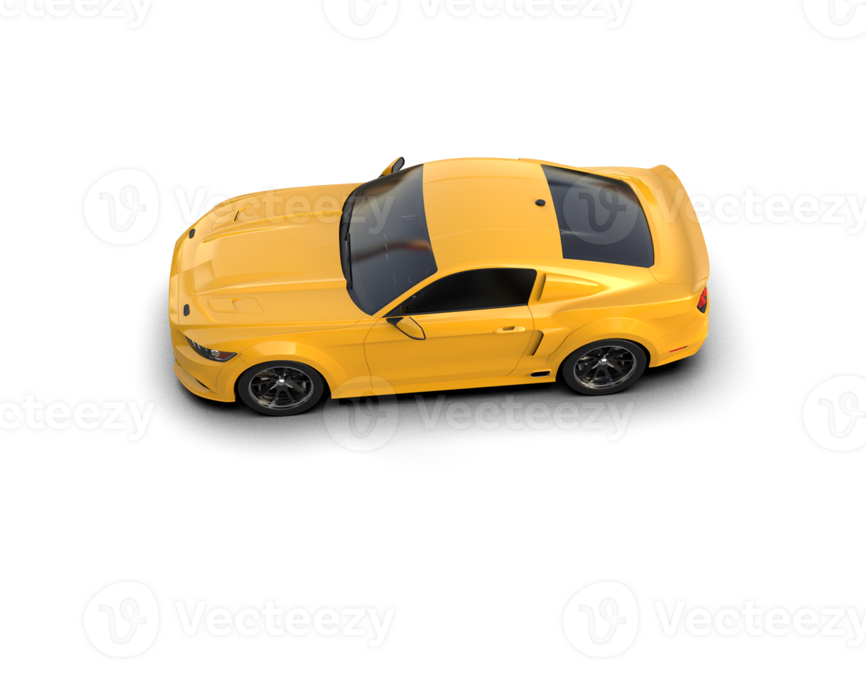 Muscle car isolated on background. 3d rendering - illustration png