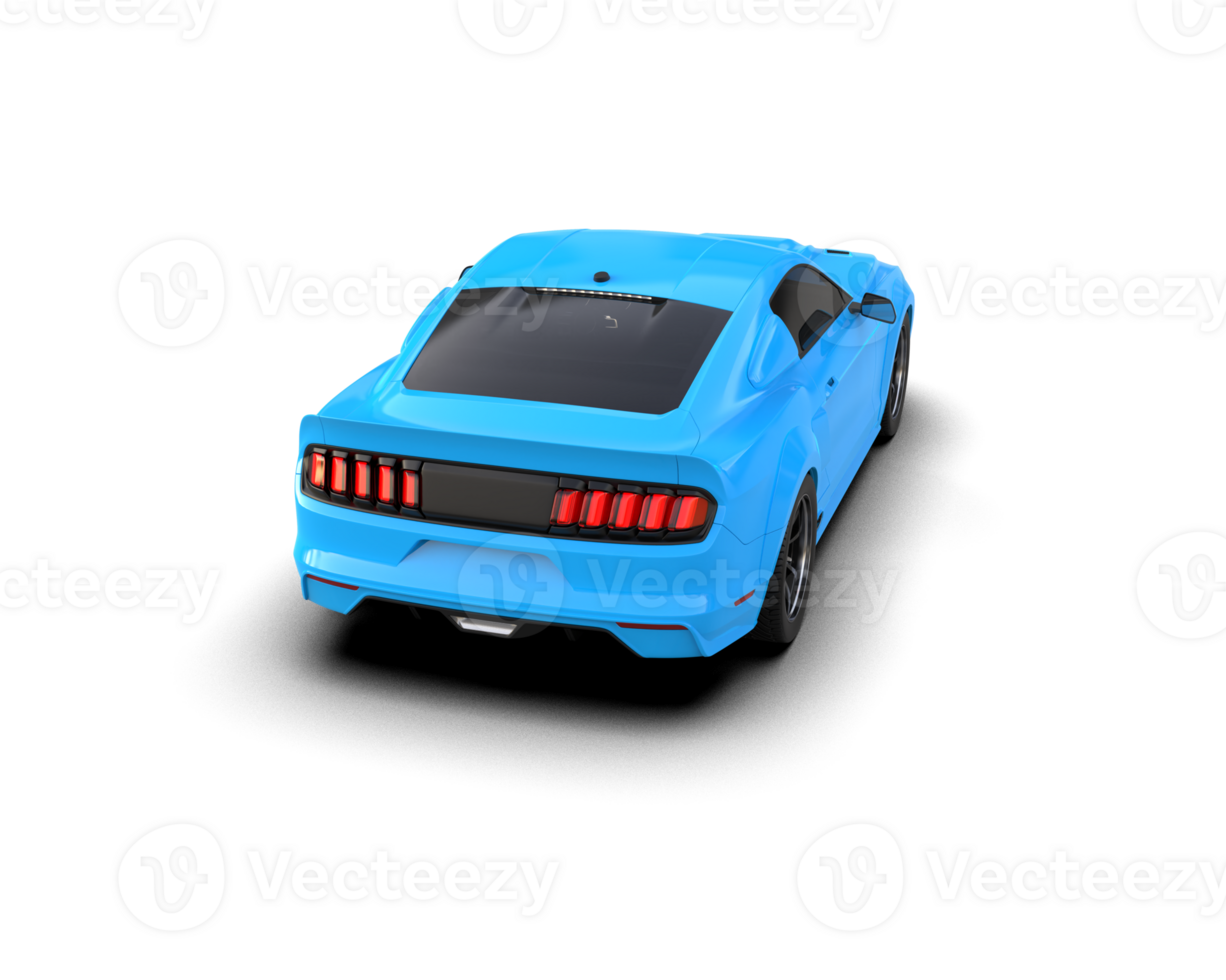 Muscle car isolated on background. 3d rendering - illustration png