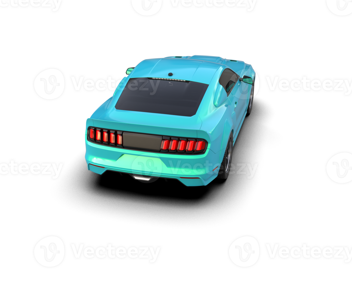 Muscle car isolated on background. 3d rendering - illustration png