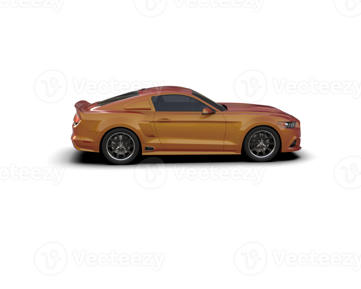 Muscle car isolated on background. 3d rendering - illustration png