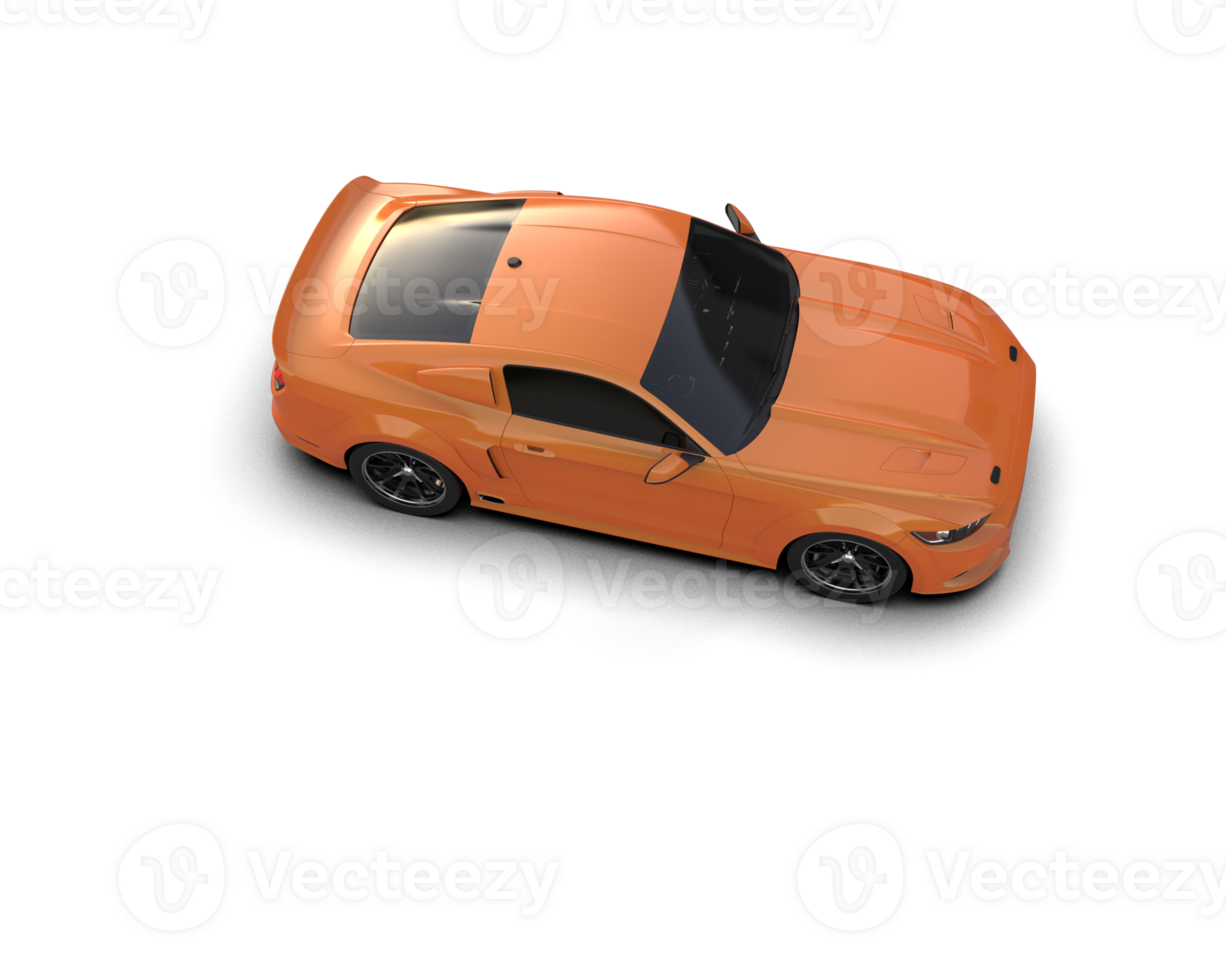 Muscle car isolated on background. 3d rendering - illustration png