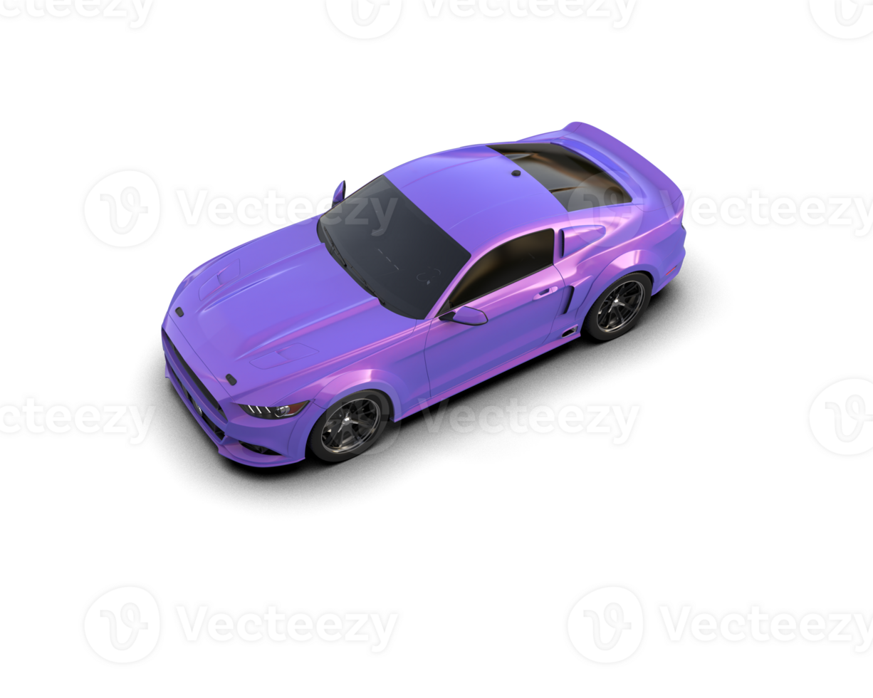 Muscle car isolated on background. 3d rendering - illustration png