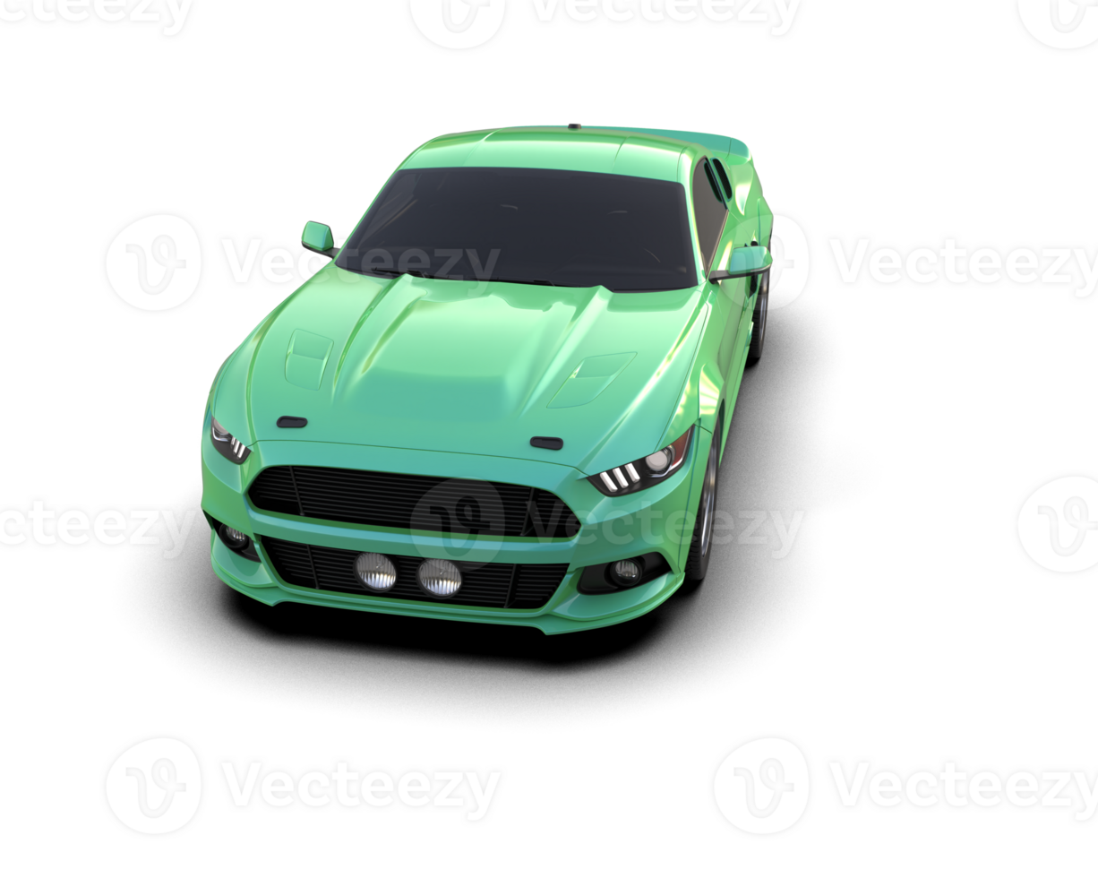 Muscle car isolated on background. 3d rendering - illustration png