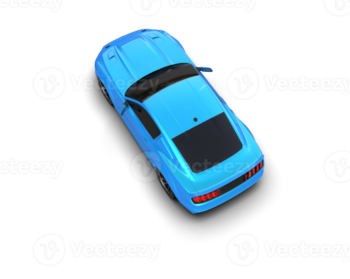 Muscle car isolated on background. 3d rendering - illustration png