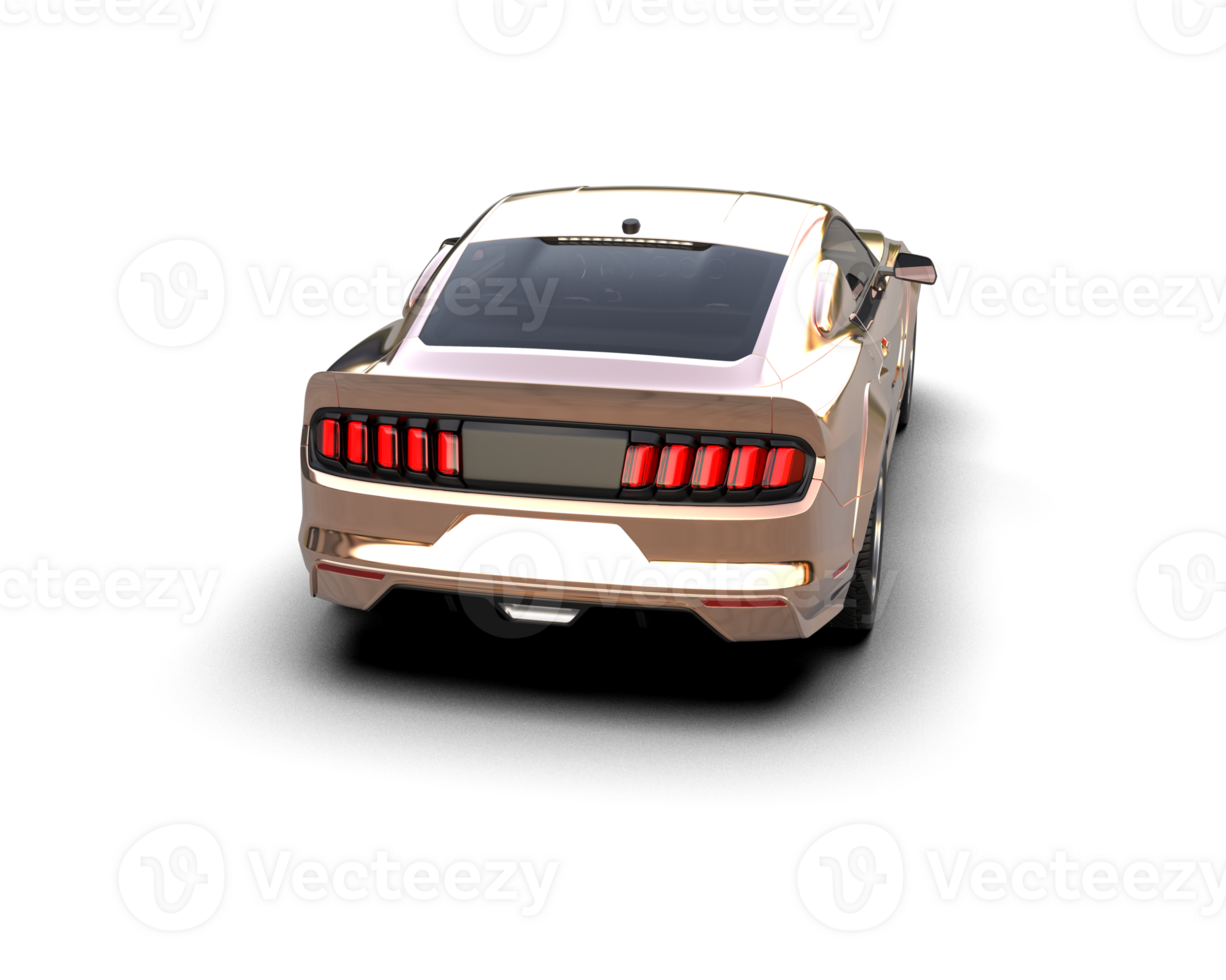 Muscle car isolated on background. 3d rendering - illustration png