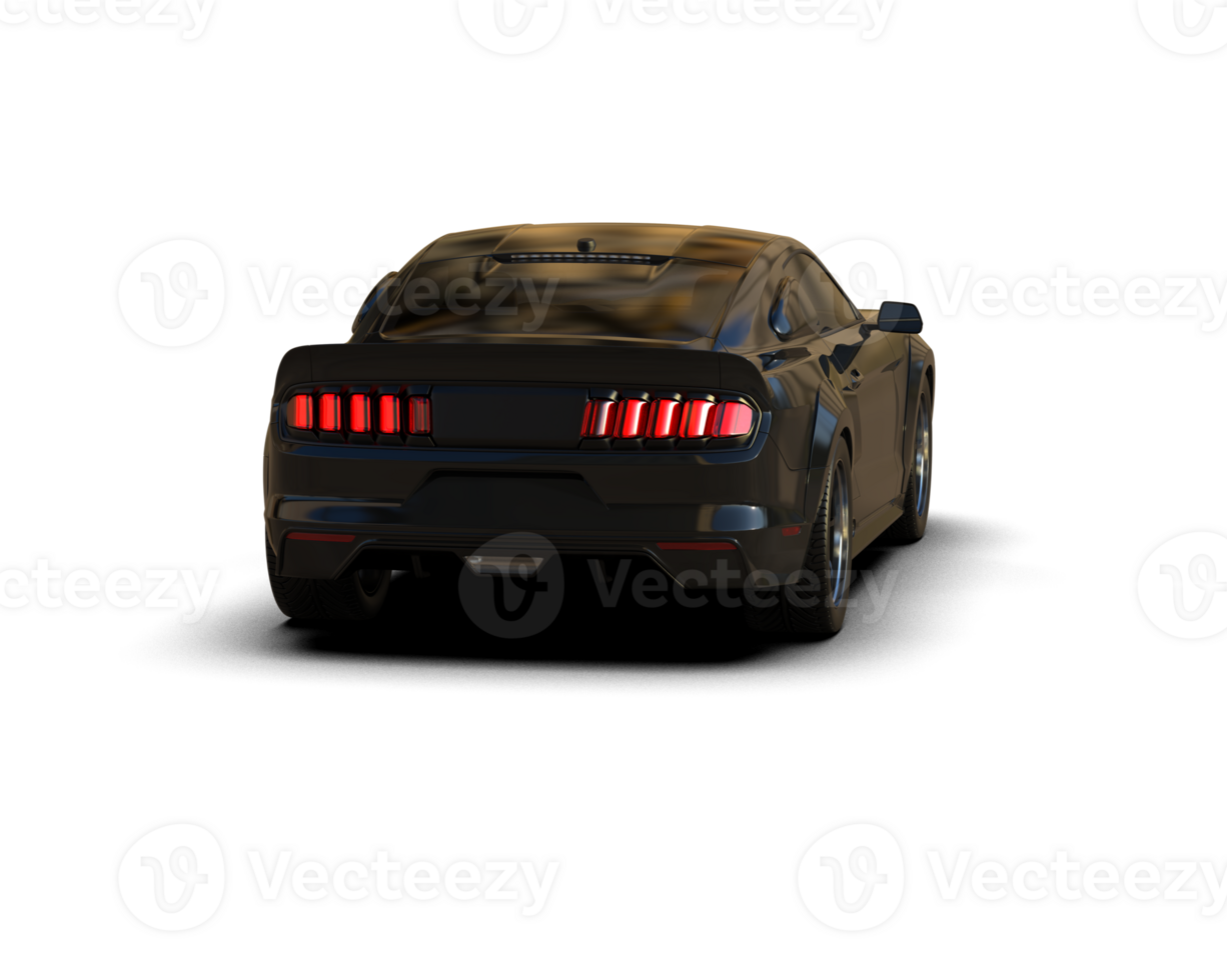 Muscle car isolated on background. 3d rendering - illustration png