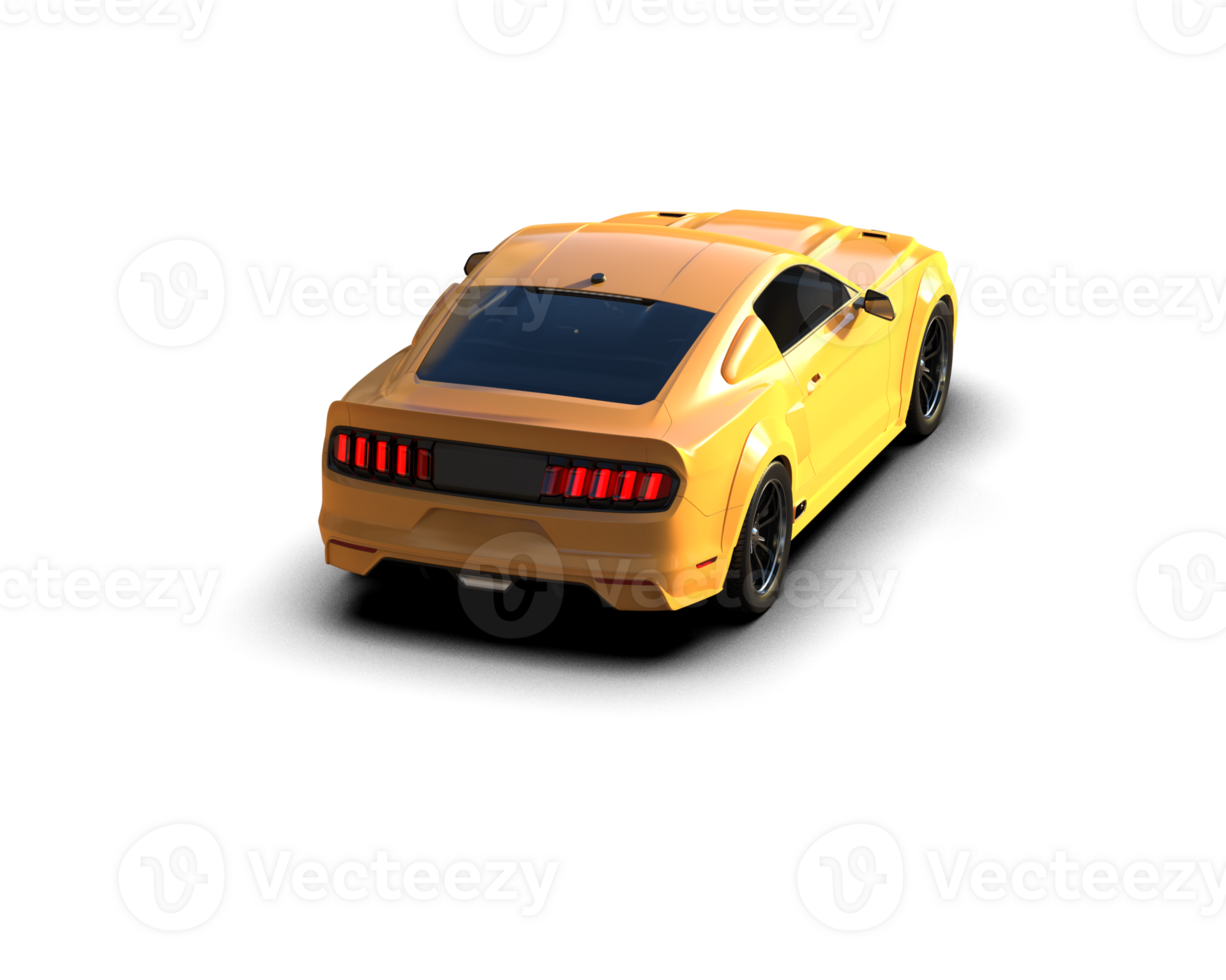 Muscle car isolated on background. 3d rendering - illustration png