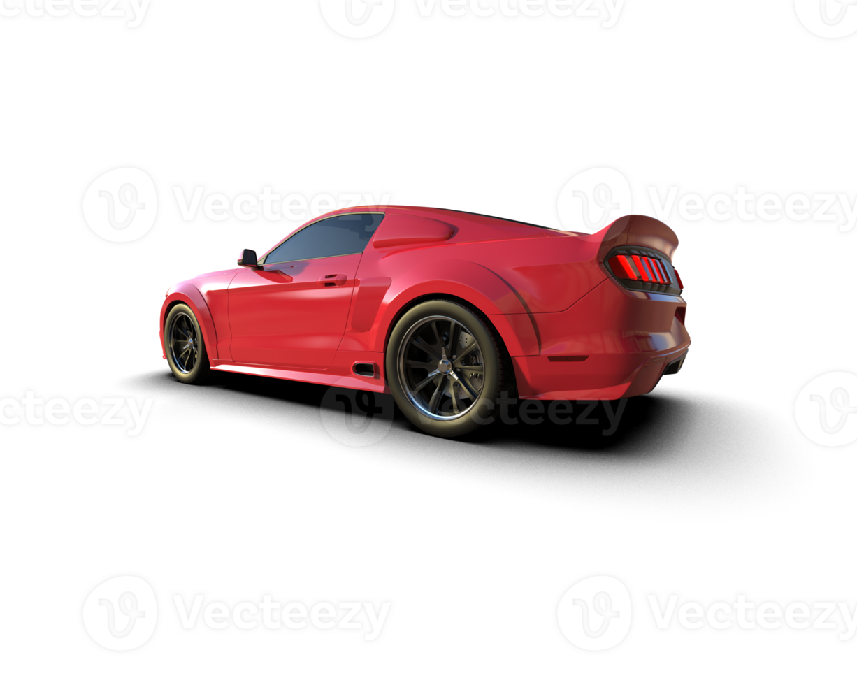 Muscle car isolated on background. 3d rendering - illustration png