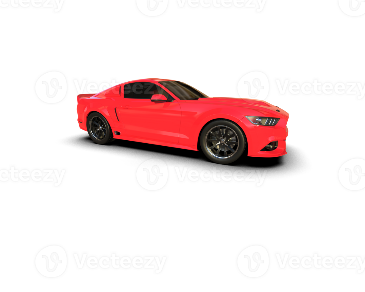 Muscle car isolated on background. 3d rendering - illustration png