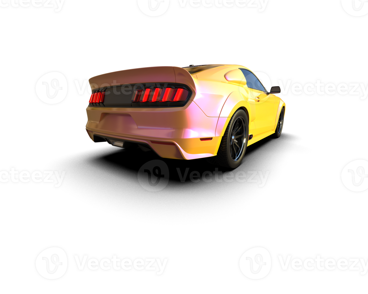 Muscle car isolated on background. 3d rendering - illustration png