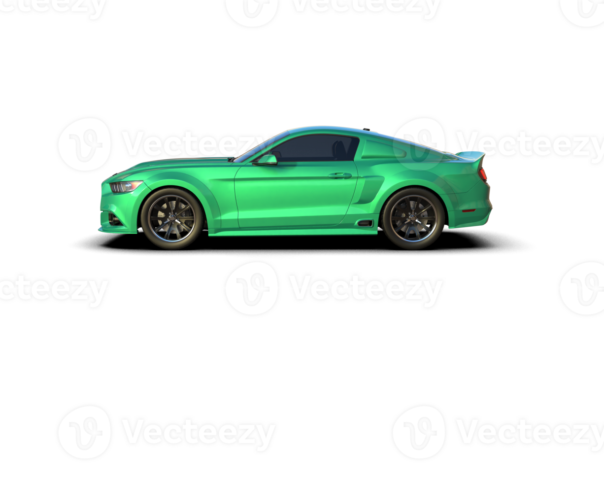 Muscle car isolated on background. 3d rendering - illustration png