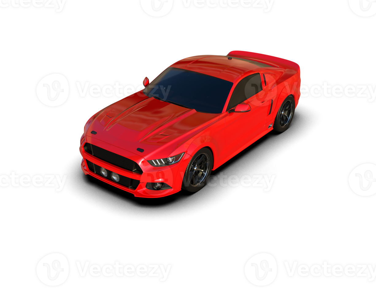 Muscle car isolated on background. 3d rendering - illustration png