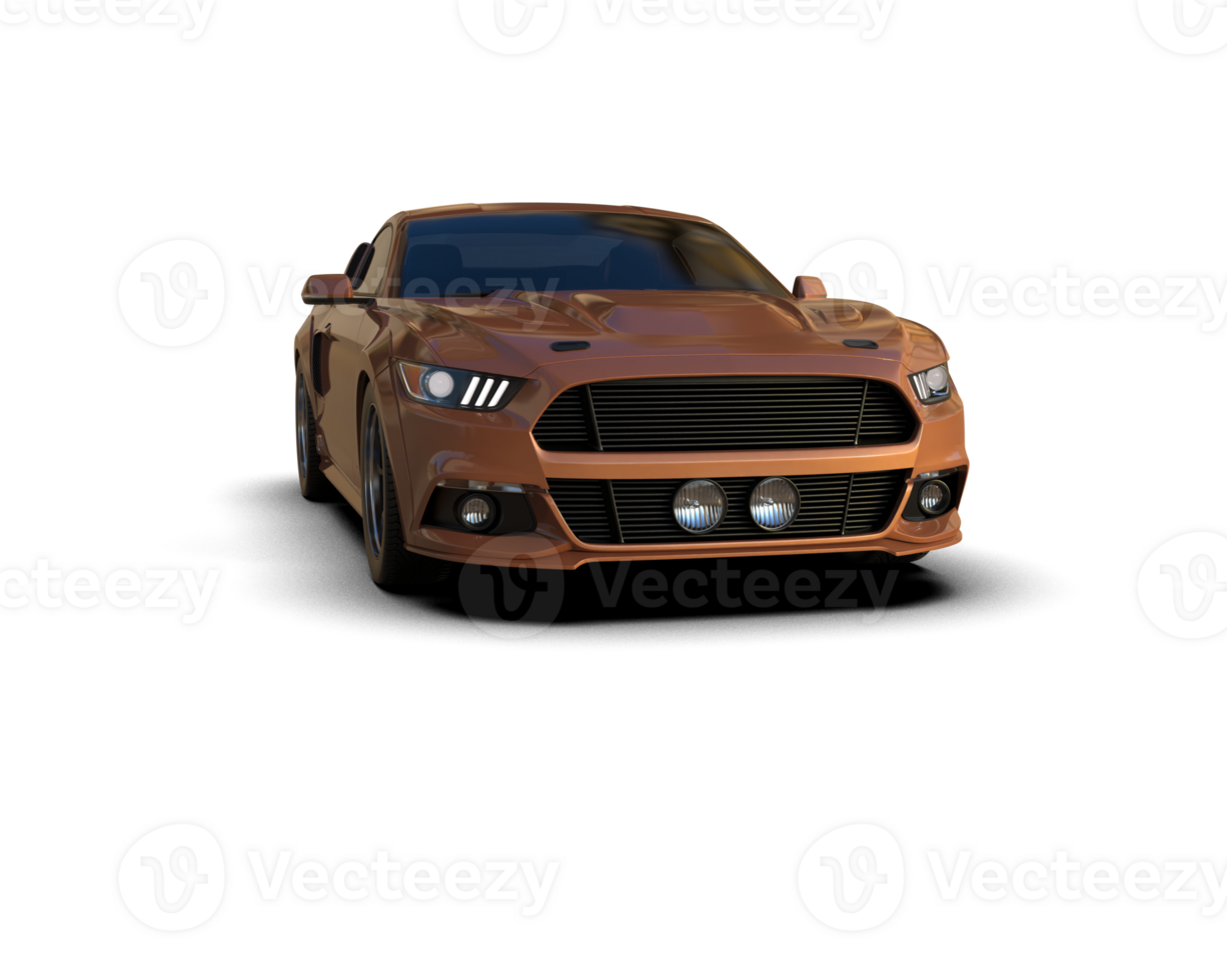 Muscle car isolated on background. 3d rendering - illustration png