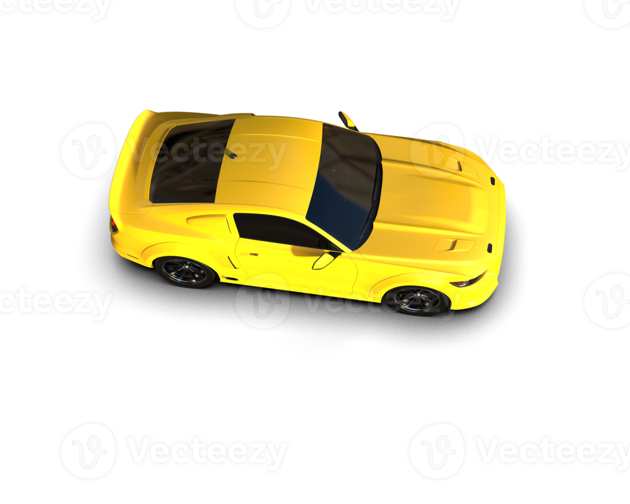 Muscle car isolated on background. 3d rendering - illustration png