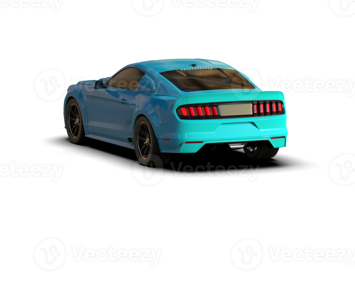 Muscle car isolated on background. 3d rendering - illustration png