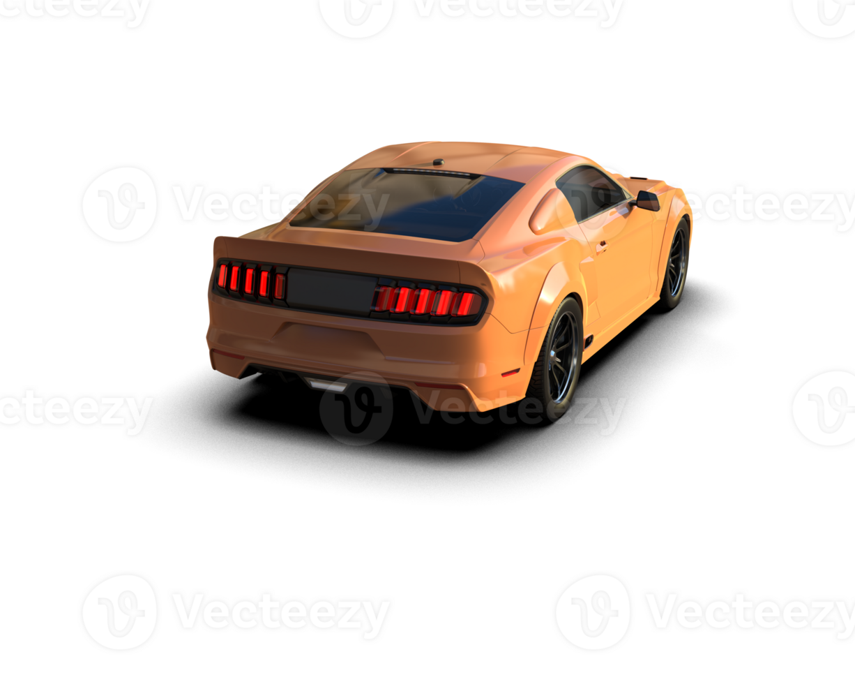 Muscle car isolated on background. 3d rendering - illustration png