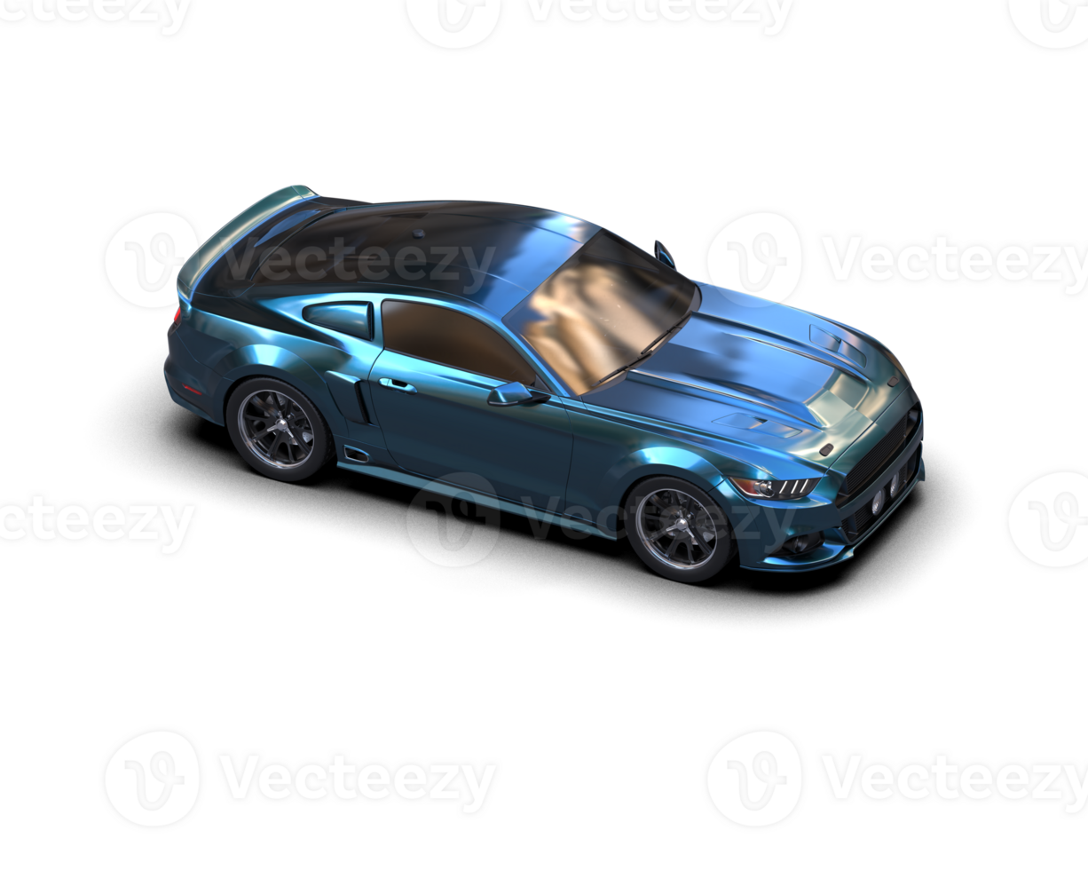 Muscle car isolated on background. 3d rendering - illustration png