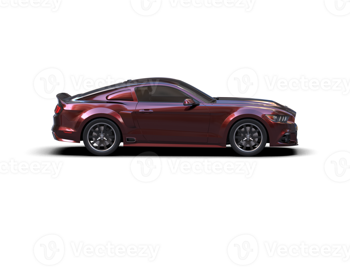 Muscle car isolated on background. 3d rendering - illustration png