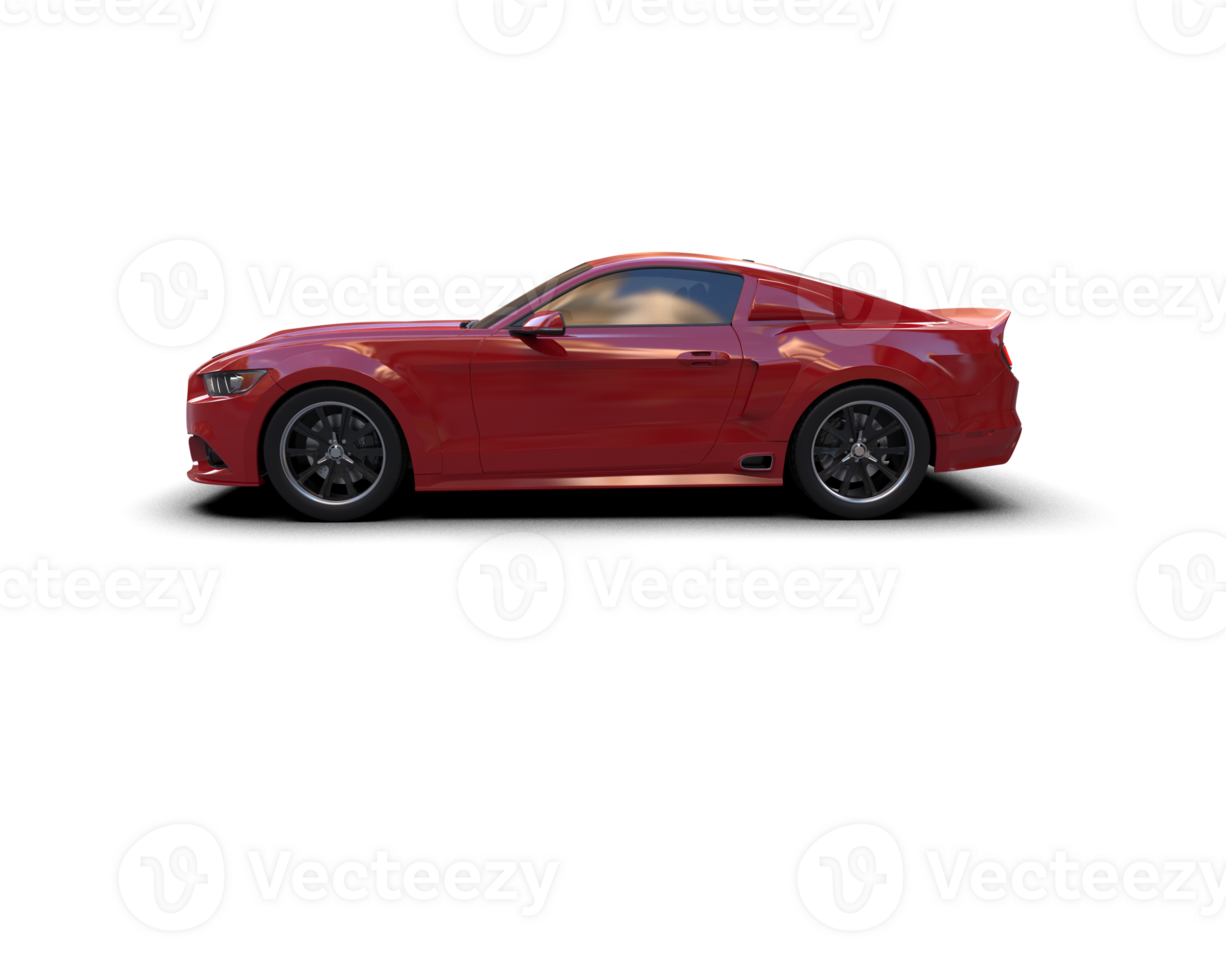 Muscle car isolated on background. 3d rendering - illustration png