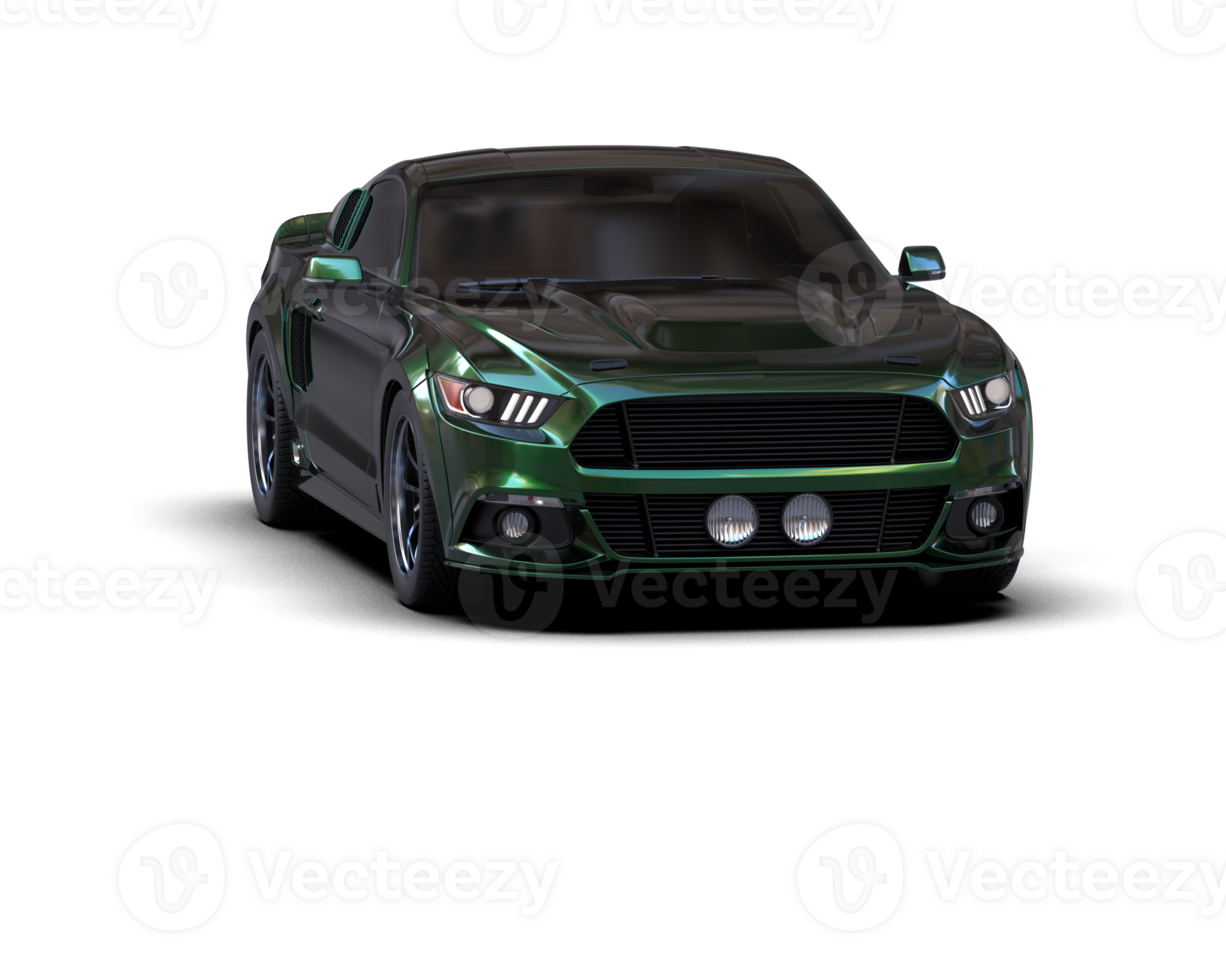 Muscle car isolated on background. 3d rendering - illustration png