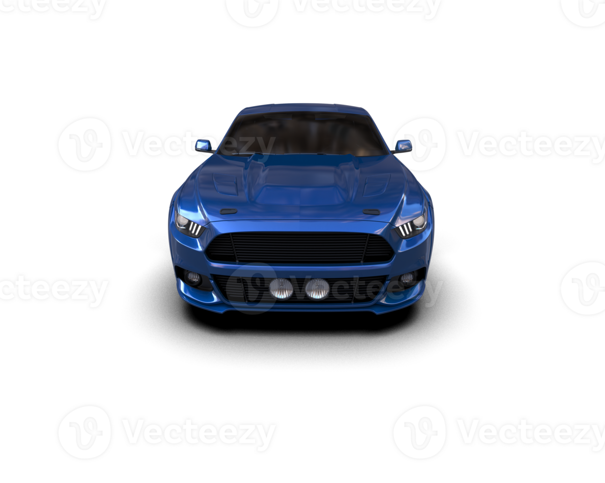 Muscle car isolated on background. 3d rendering - illustration png