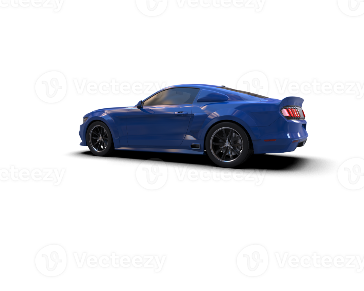 Muscle car isolated on background. 3d rendering - illustration png