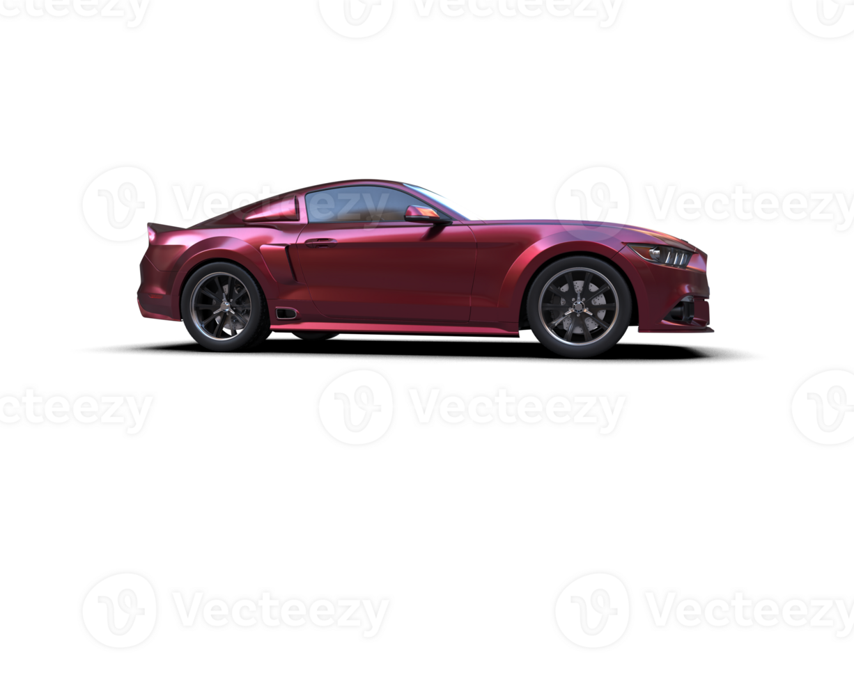Muscle car isolated on background. 3d rendering - illustration png