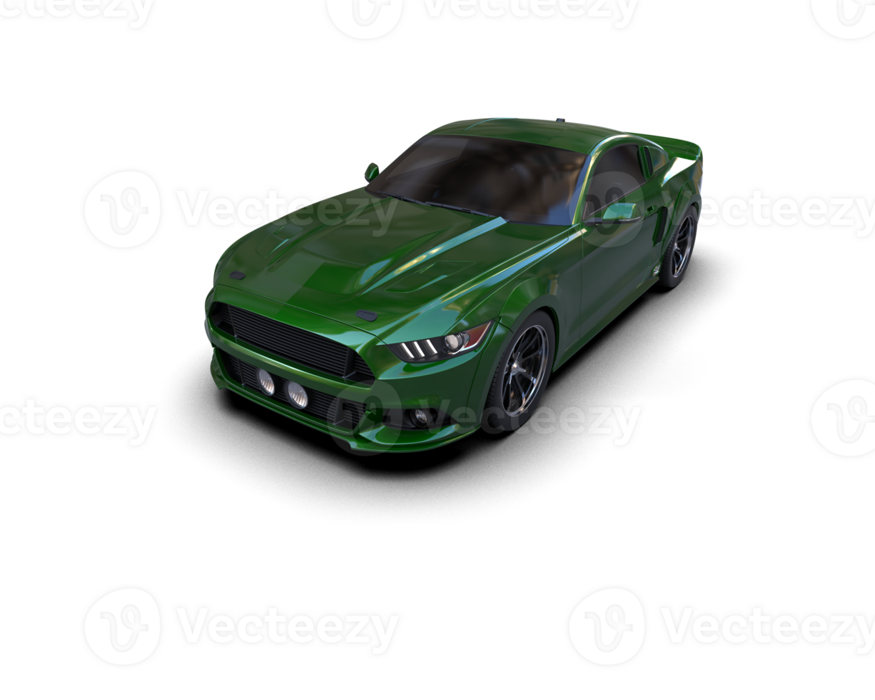 Muscle car isolated on background. 3d rendering - illustration png