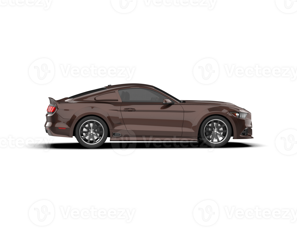 Muscle car isolated on background. 3d rendering - illustration png