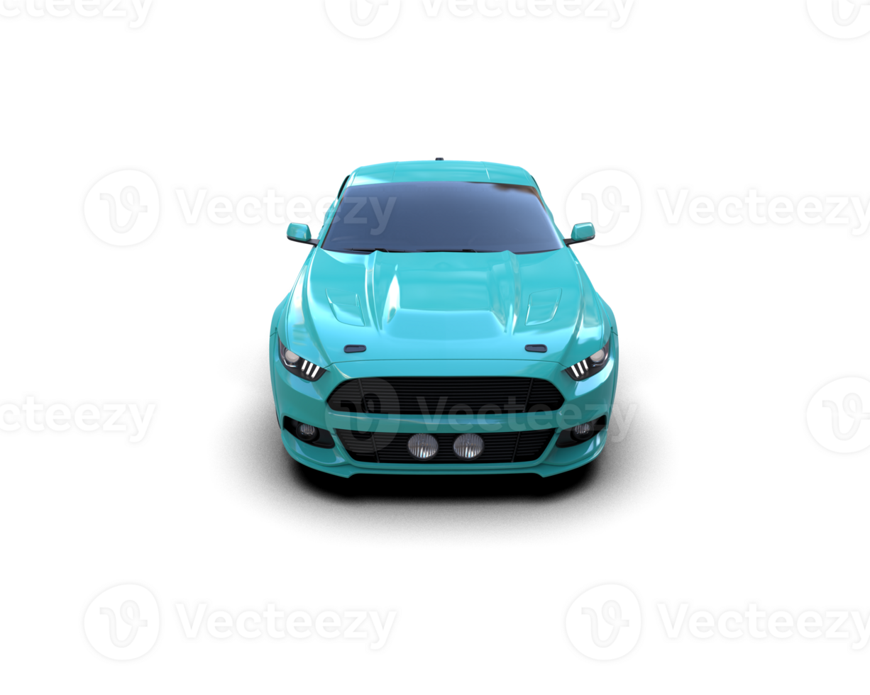 Muscle car isolated on background. 3d rendering - illustration png