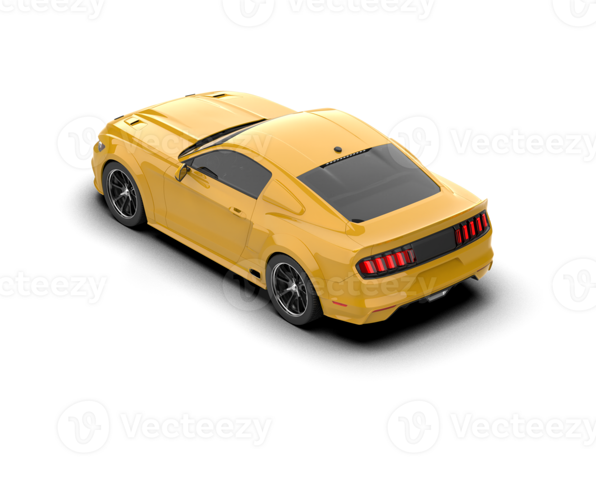 Muscle car isolated on background. 3d rendering - illustration png