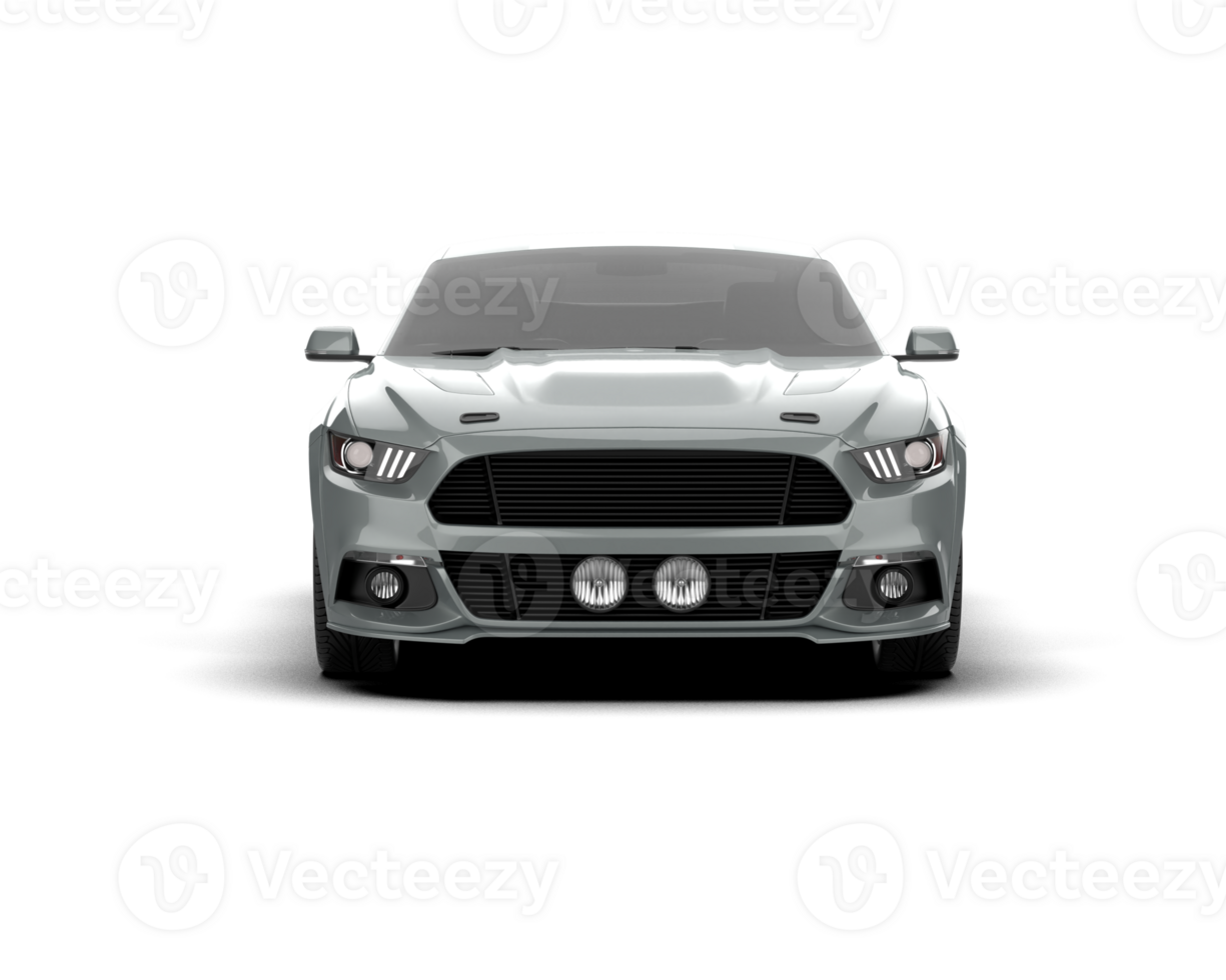 Muscle car isolated on background. 3d rendering - illustration png