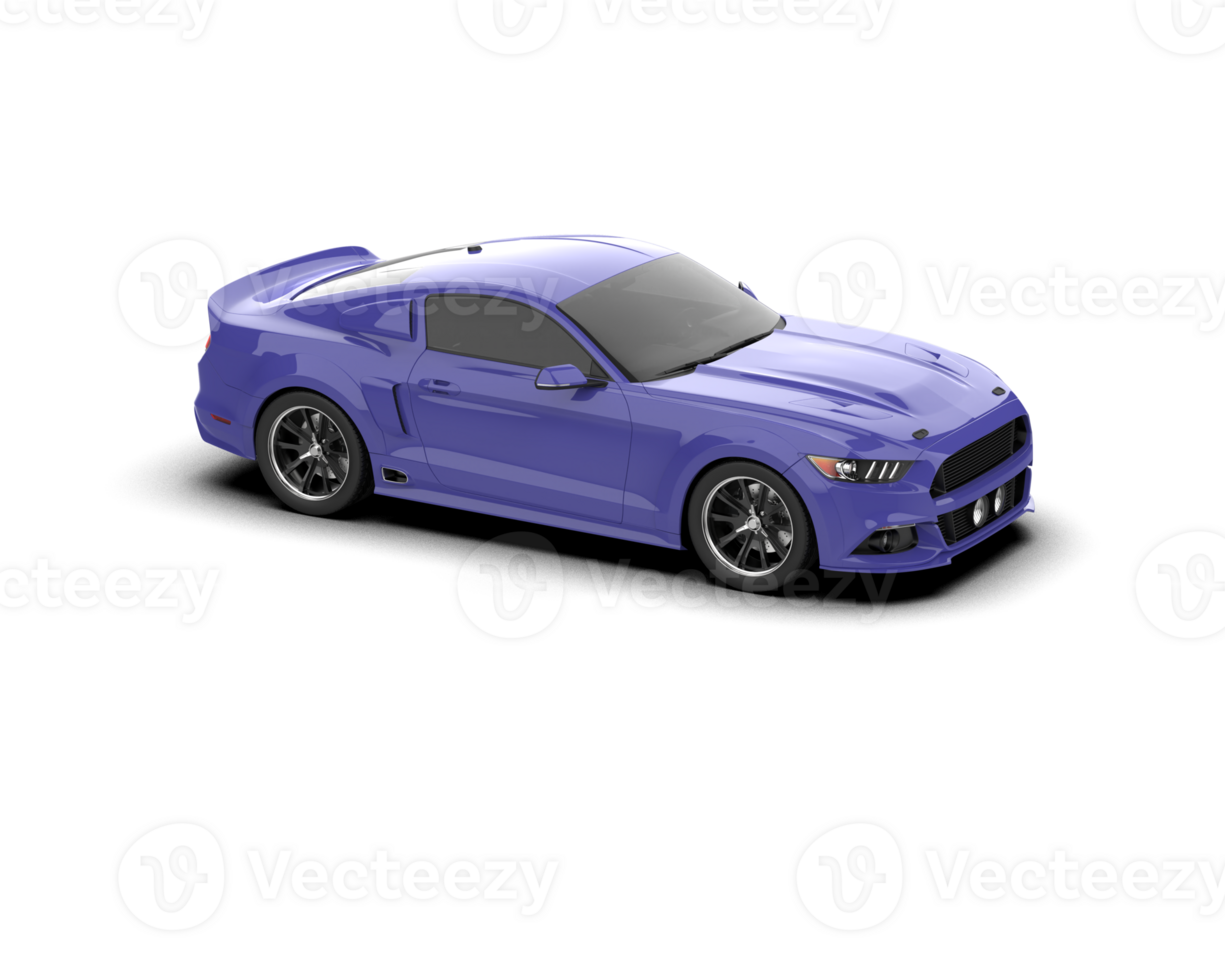 Muscle car isolated on background. 3d rendering - illustration png